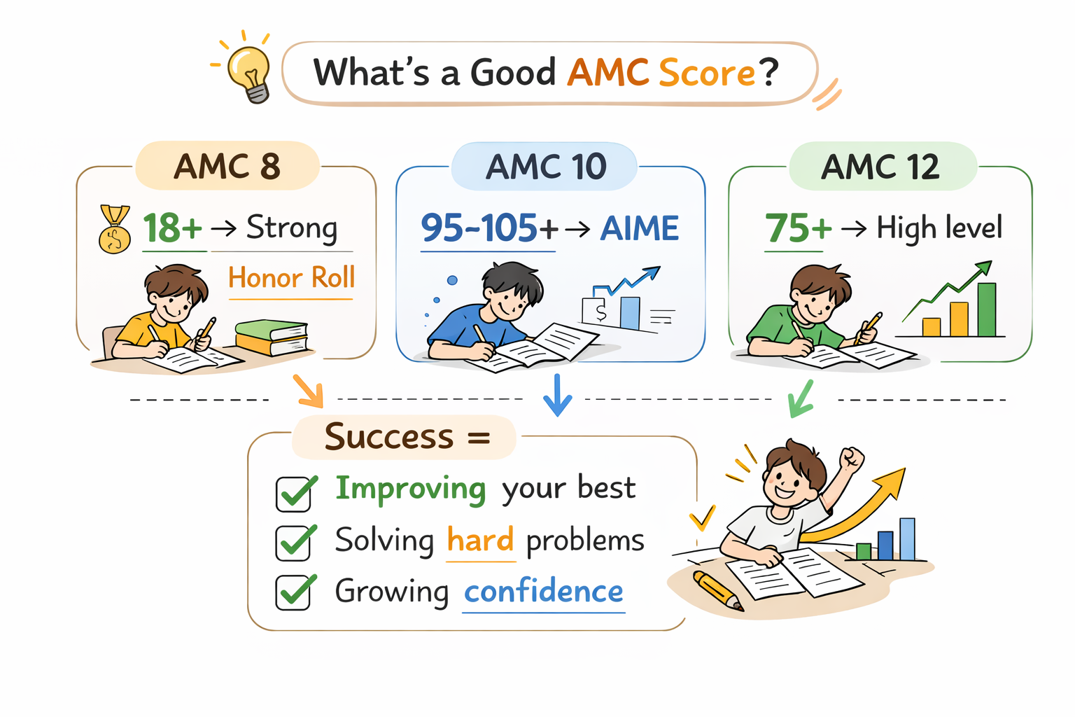 Average Score vs. “Good” Score on AMC