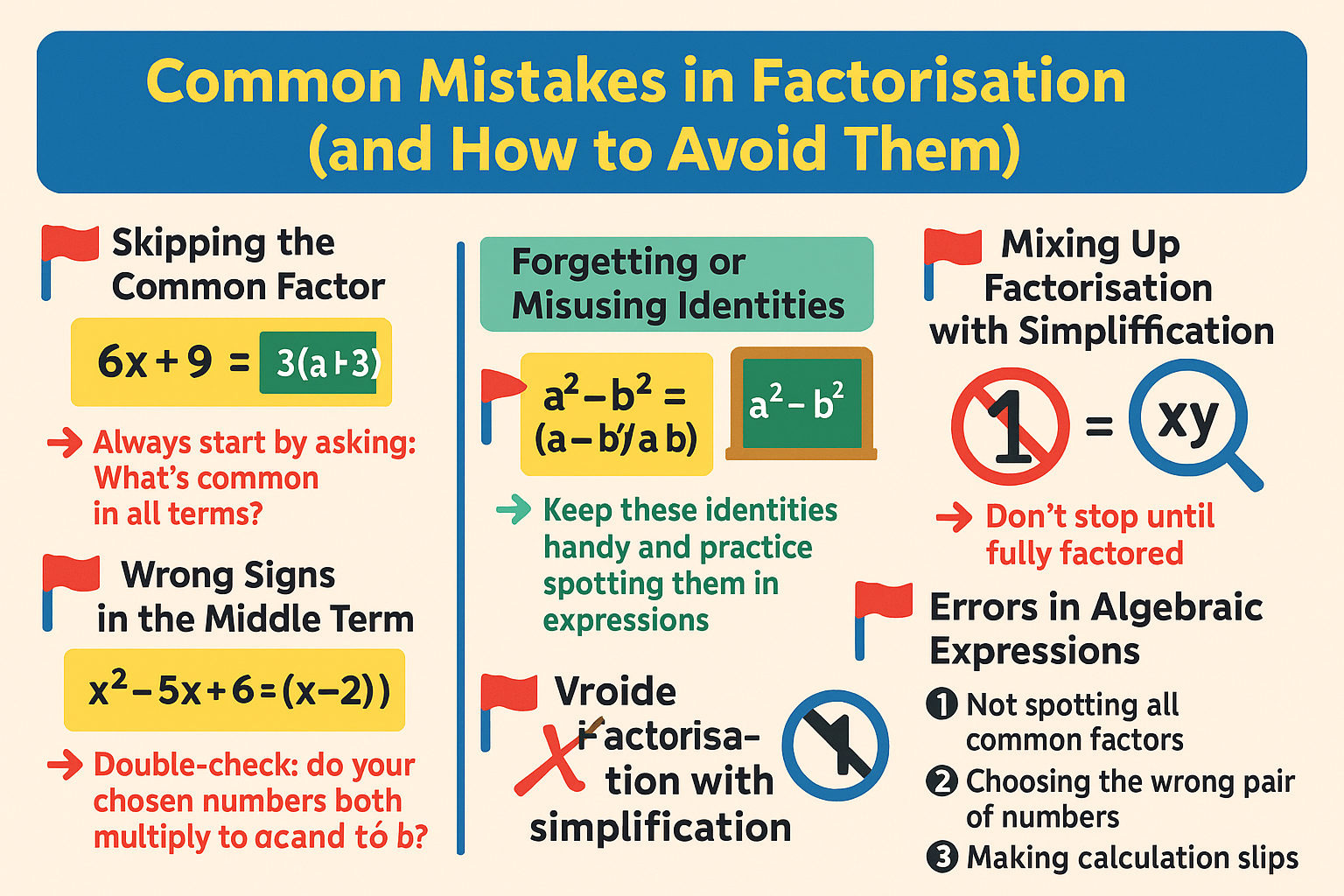 Common Errors in Factorization
