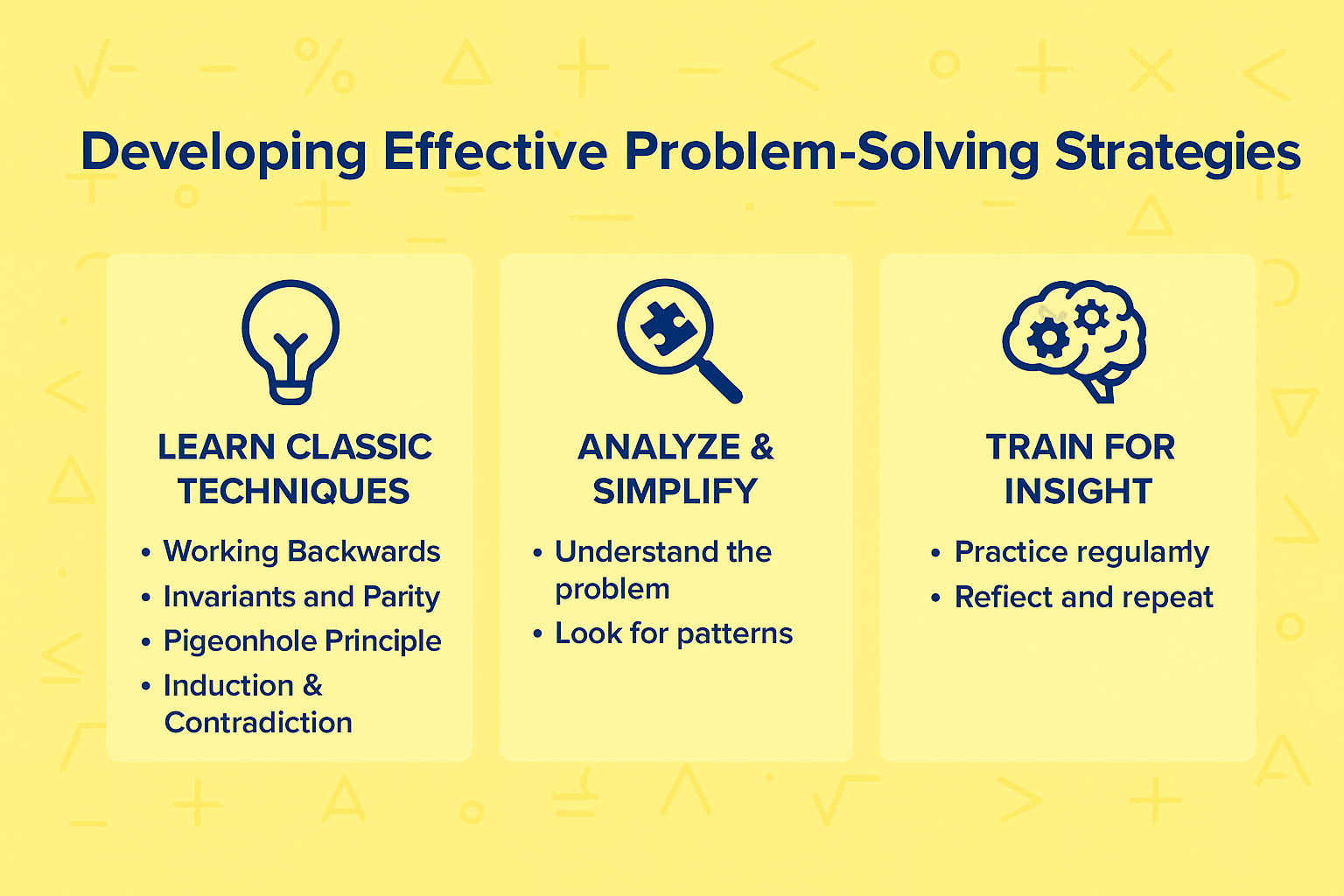 How to Get Full Marks in the Maths Olympiad? 4 Developing Effective Problem-Solving Strategies