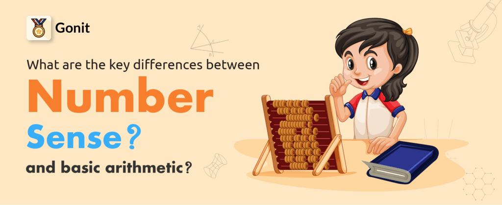 What are the key differences between number sense and basic arithmetic