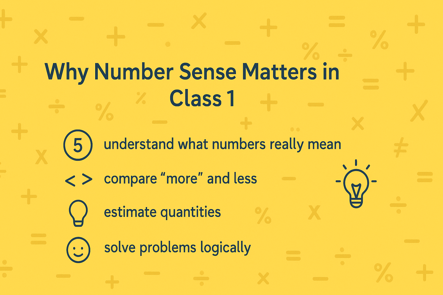 Why is Number Sense Important for Class 1 Students? 2 Why Number Sense Matters in Class 1
