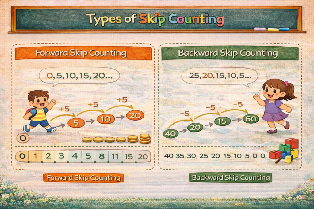 What is Skip Counting for Class 1 Math Students? 4 Types of Skip Counting