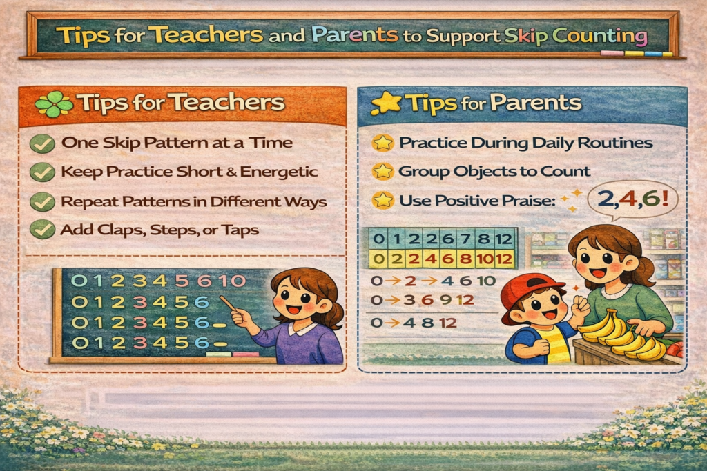 How do you teach skip counting math to Class 1 kids? 6 ChatGPT Image Jan 9 2026 12 15 19 PM