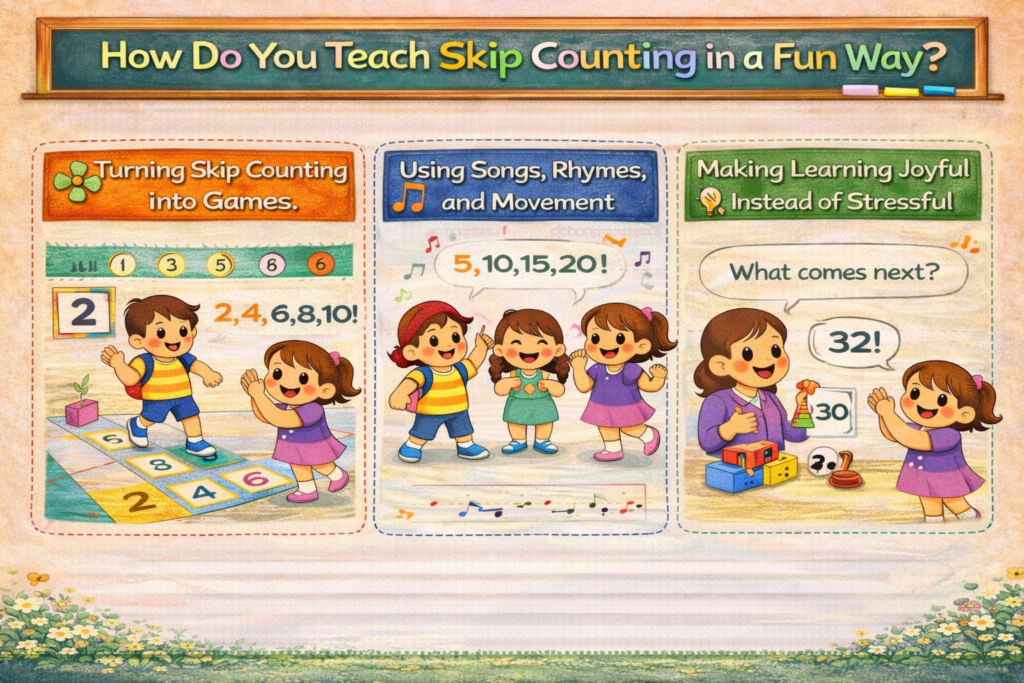 How do you teach skip counting math to Class 1 kids? 4 ChatGPT Image Jan 9 2026 12 48 35 PM