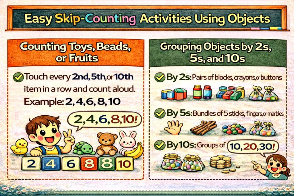 What Are Some Easy Skip-Counting Activities for Class 1? 3 Easy Skip-Counting Activities Using Objects