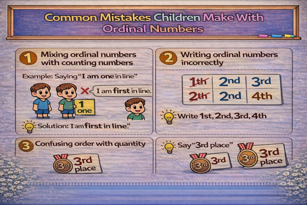 Common Mistakes Children Make With Ordinal Numbers