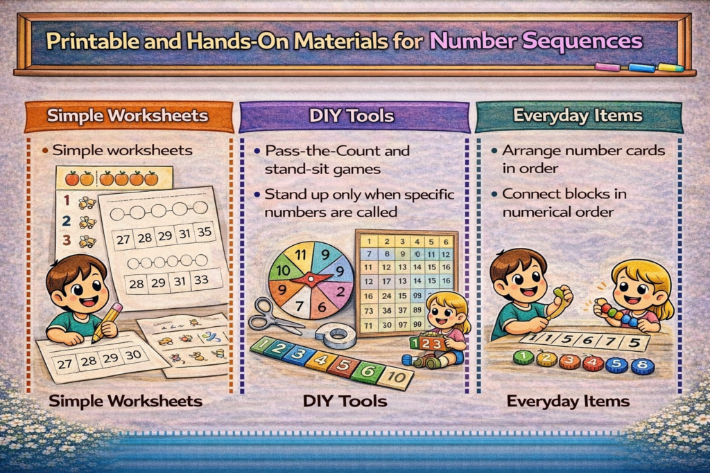 Printable and Hands-On Materials for Number Sequences