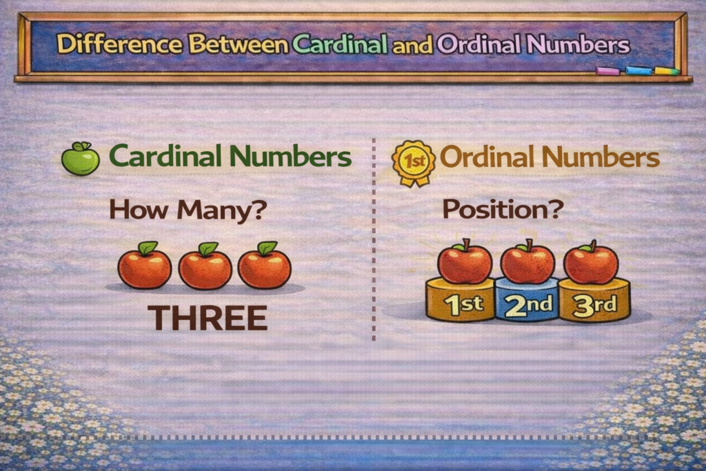 Difference Between Cardinal and Ordinal Numbers