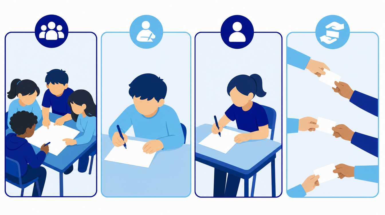 ARML: A Parent's Guide to the American Regions Math League (2026) 2 Four ARML contest rounds illustrated side by side: Team, Power, Individual and Relay